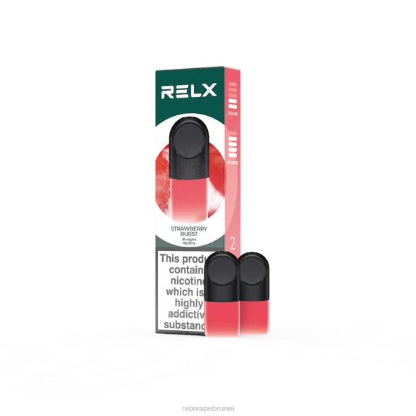 RELX pod pecah strawberi XT8H34 - Relx Vape Flavour