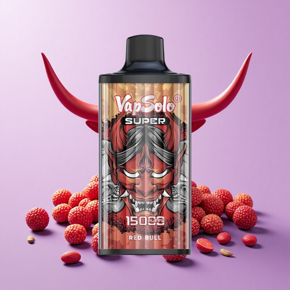 Vapsolo Super 15000 Hisap Vape Lembu Merah 40ml Cecair 850mah Mesh Coil Type-C