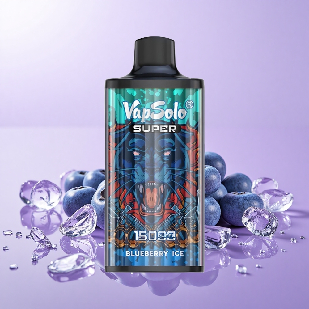 Vapsolo Super 15000 Puff 40ml Aiskrim Blueberry 850mah Mesh Type-C