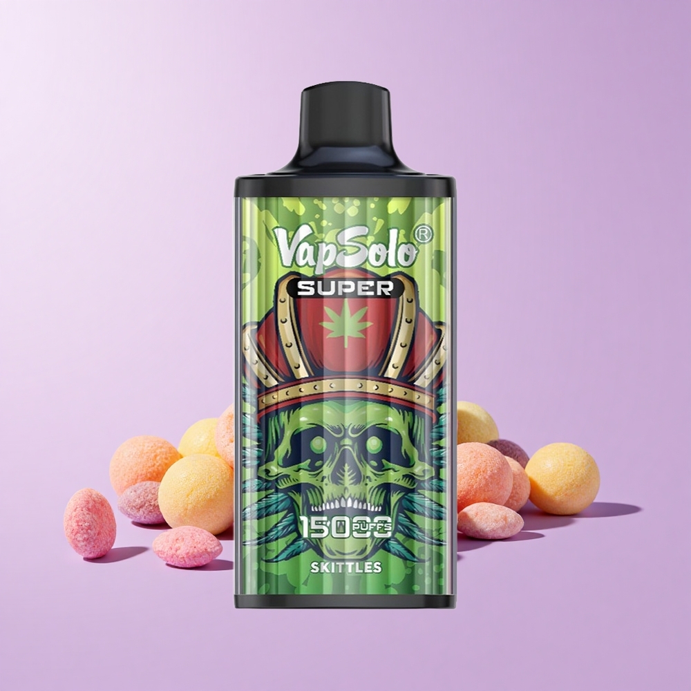 Vapsolo Super 15000 Puff Skittles (40ml Cecair, 20/50 mg/ml Nikotin, 850mAh, Type-C)