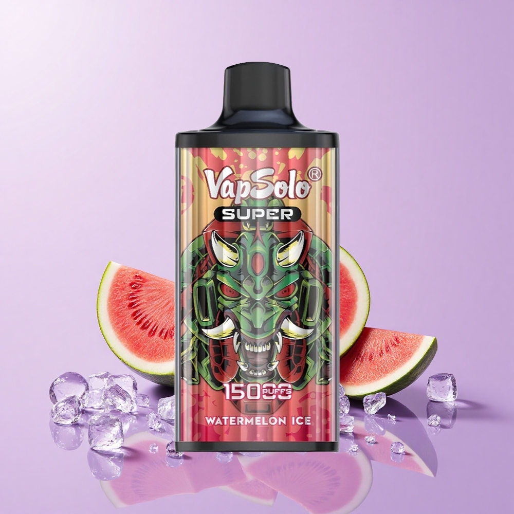 Vapsolo Super 15000 Puff Vape Sekali Pakai Tembikai Ais 40ml 850mAh Type-C