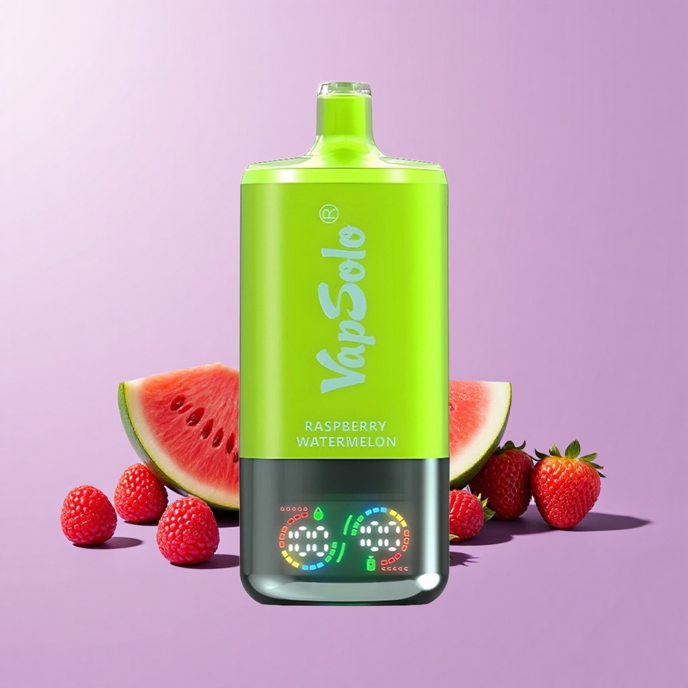 VapSolo Triple 30000 Hisap Raspberry Tembikai 40ml Minyak 3 Tangki Type-C