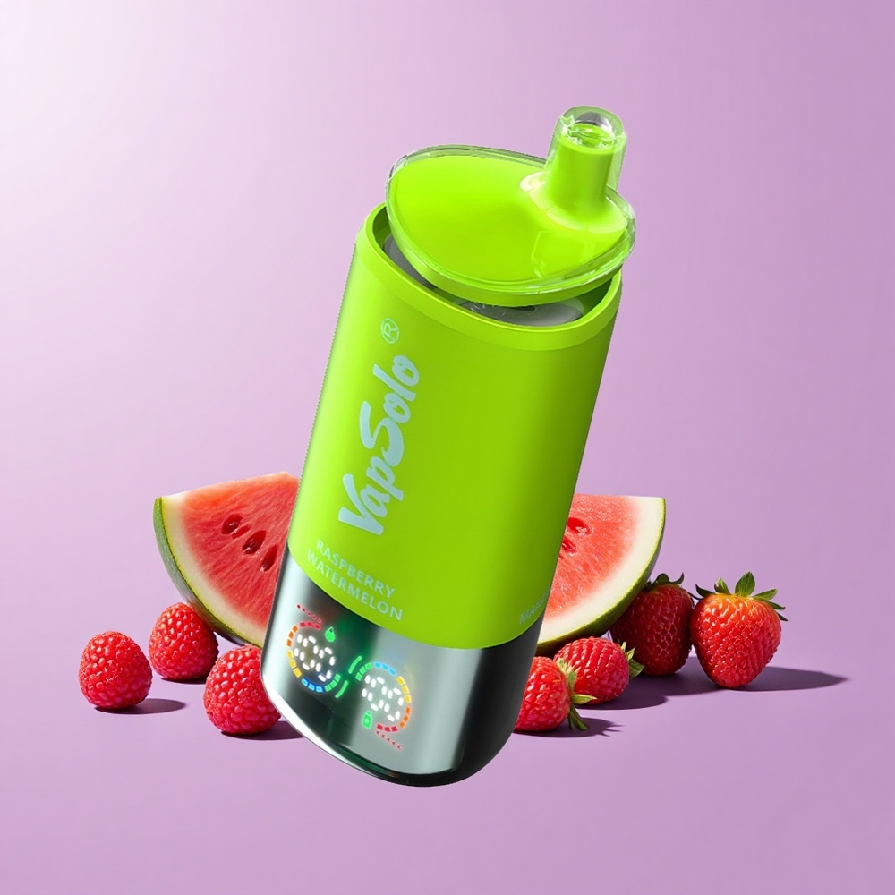 VapSolo Triple 30000 Hisap Raspberry Tembikai 40ml Minyak 3 Tangki Type-C
