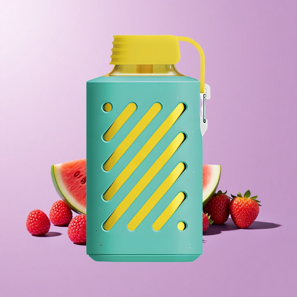 VOZOL GEAR 10000 Vape Pakai Buang Raspberi Tembikai 10000 Hisapan 20ml Kapasiti Cecair 50mg/ml Nikotin