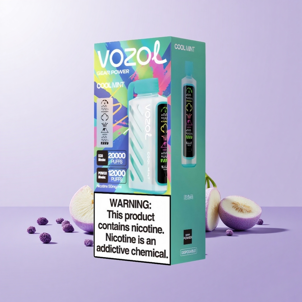 VOZOL Gear Power 20000 Hisap Vape Pudina Sejuk Teknologi S.i.L.C. Skrin Penuh 20mL 5%(50mg)