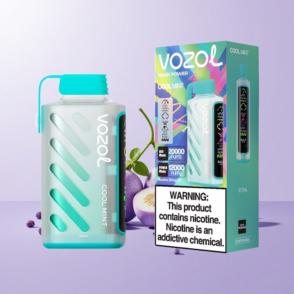 VOZOL Gear Power 20000 Hisap Vape Pudina Sejuk Teknologi S.i.L.C. Skrin Penuh 20mL 5%(50mg)