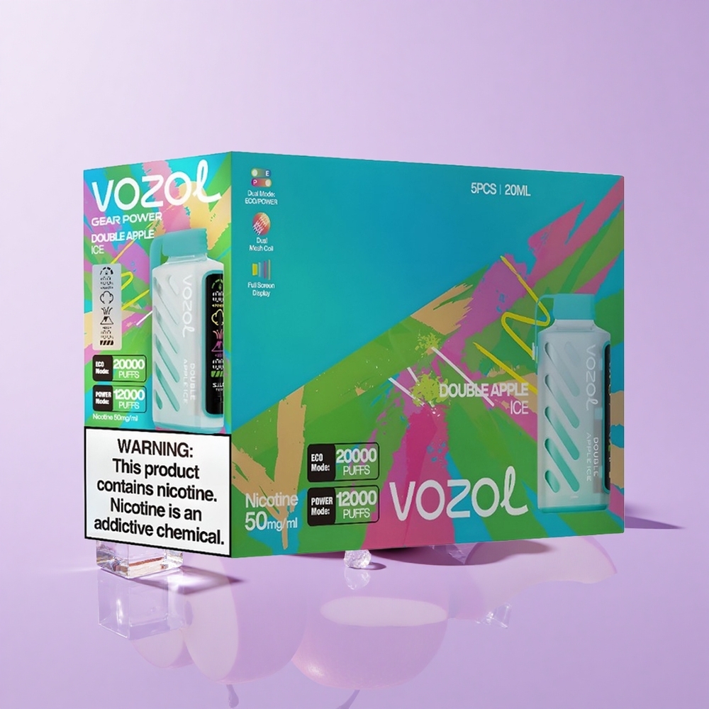 VOZOL Gear Power 20000 Puff Double Epal Ais Teknologi S.i.L.C. Skrin Penuh Dual Mesh Coil 20mL 5%(50mg)