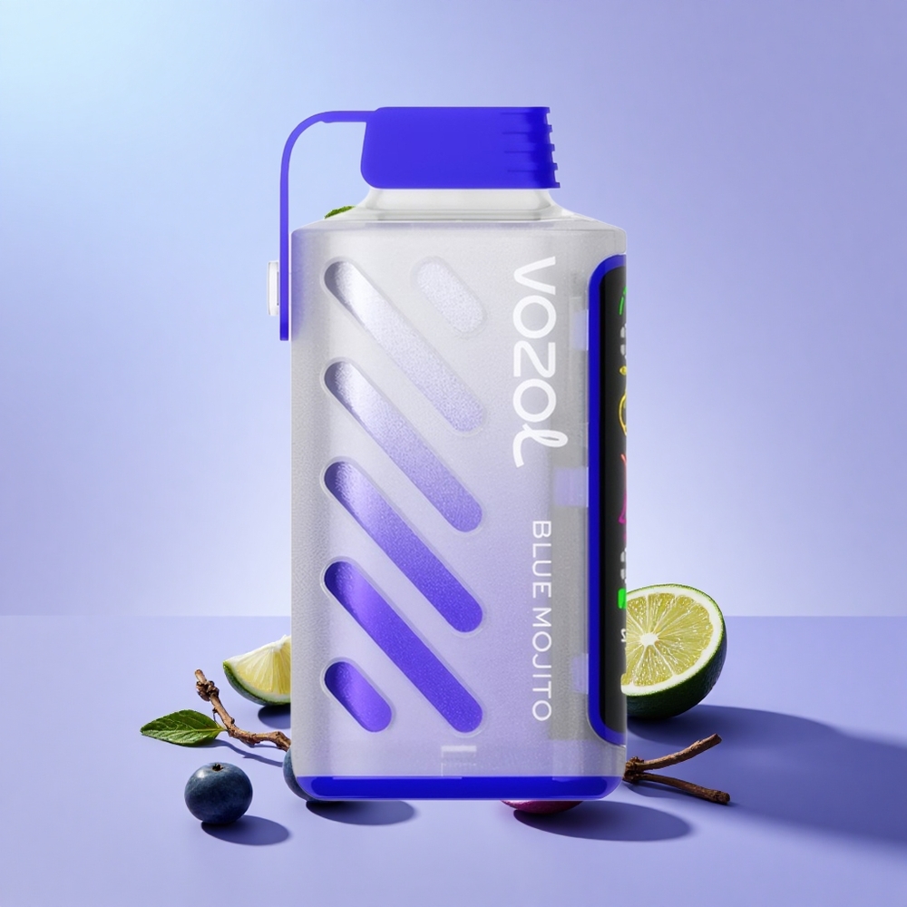 VOZOL Gear Power 20000 Puff Mojito Biru dengan Teknologi S.i.L.C., Kapasiti Cecair 20mL, Kekuatan Nikotin 5%(50mg)