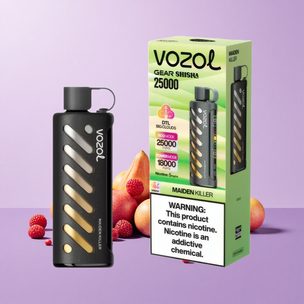 VOZOL Gear Shisha 25000 Hisap 30 Rasa Lazat S.i.L.C Tech Dual Mesh 1000mAh 5mg/ml