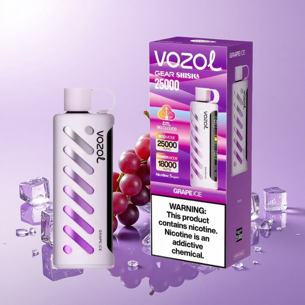 VOZOL Gear Shisha 25000 Hisap Ais Anggup Chip Pintar S.i.L.C Tech Dual Mesh Mod Dual 1000mAh 5mg/ml