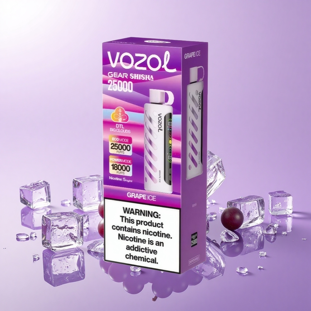 VOZOL Gear Shisha 25000 Hisap Ais Anggup Chip Pintar S.i.L.C Tech Dual Mesh Mod Dual 1000mAh 5mg/ml