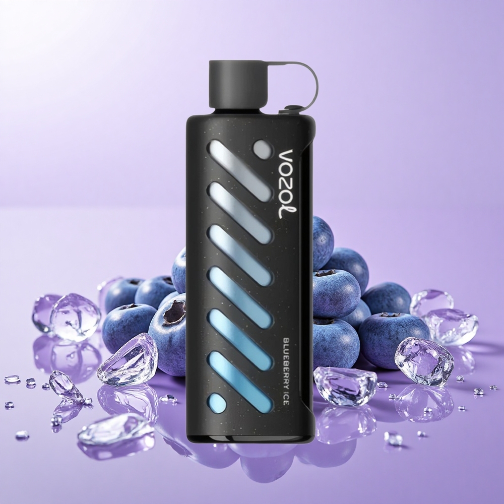 VOZOL Gear Shisha 25000 Hisap Ais Bluberi 30 Rasa Enak S.i.L.C Tech Dwi Mod Mesh Bateri 1000mAh Nikotin 5mg/ml