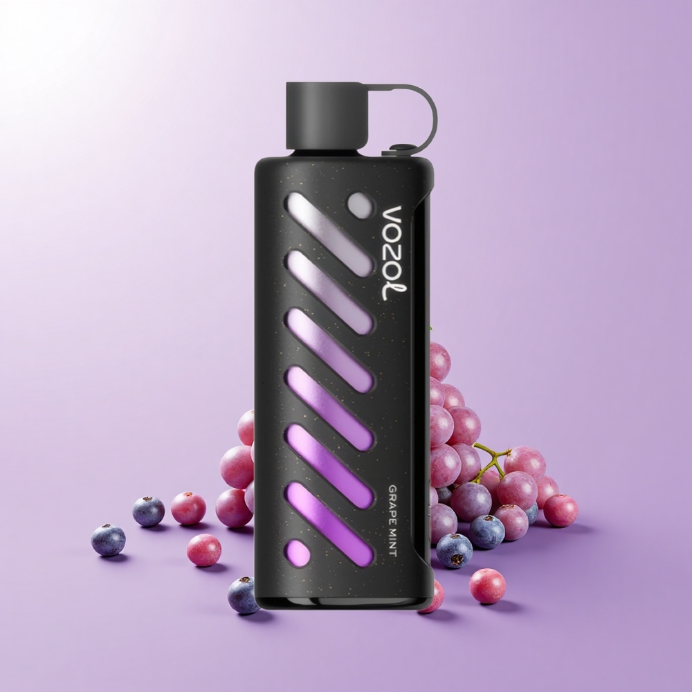 VOZOL Gear Shisha 25000 Hisap Anggur Pudina 30 Rasa Sedap S.i.L.C Tech Dual Mesh 1000mAh 5mg/ml