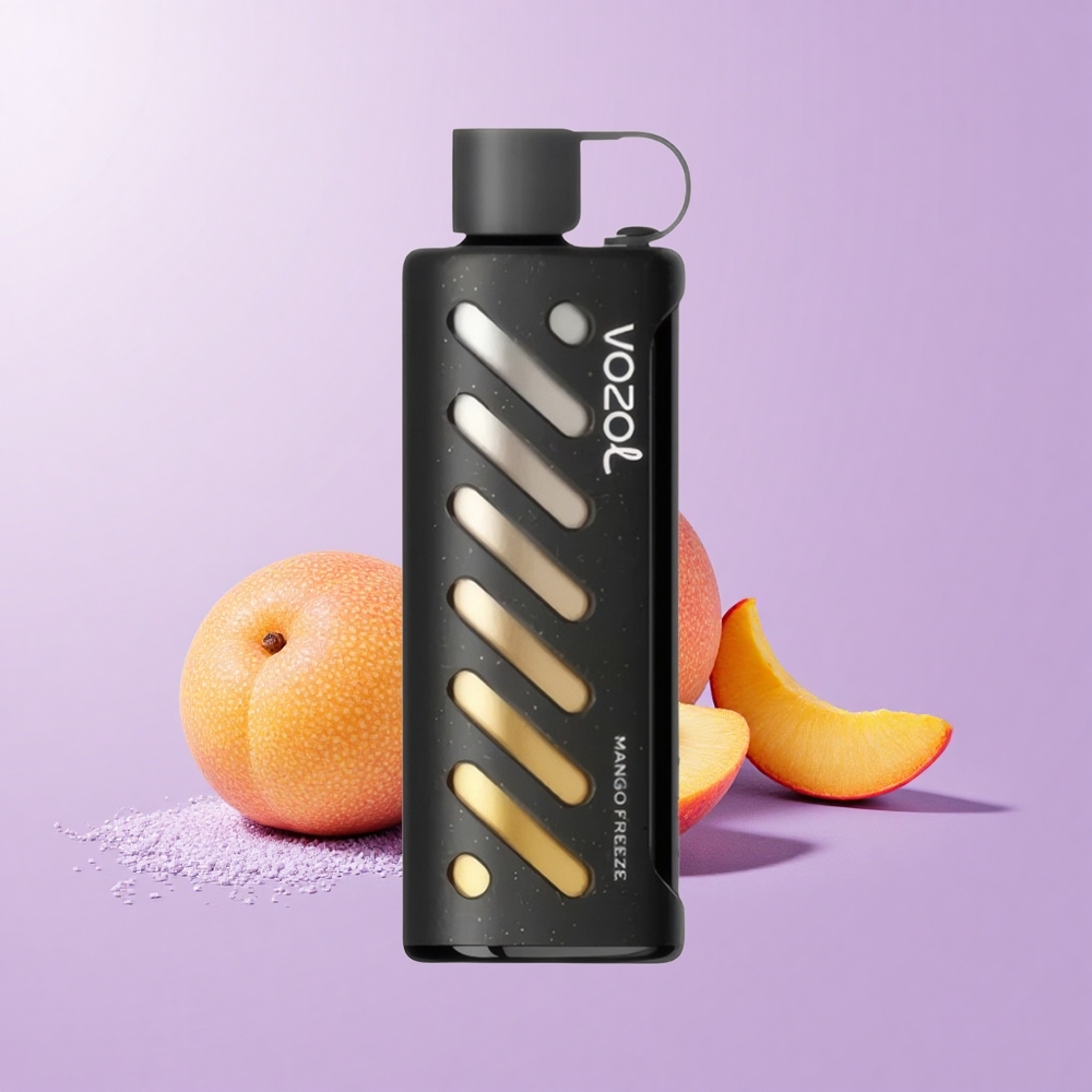 VOZOL Gear Shisha 25000 Hisap Mangga Beku 30 Rasa Lazat S.i.L.C Tech Dual Mesh Mod Dual 1000mAh 5mg/ml