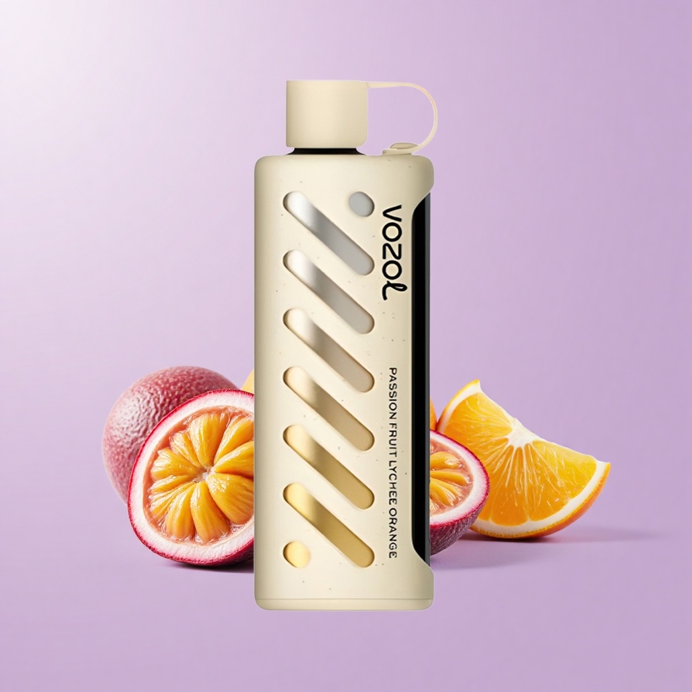 VOZOL Gear Shisha 25000 Puff Kombinasi Rasa Buah Markisa Leci Oren dengan 30 Rasa Lazat, Dua Mod Mesh, Bateri 1000mAh, Nikotin 5mg/ml