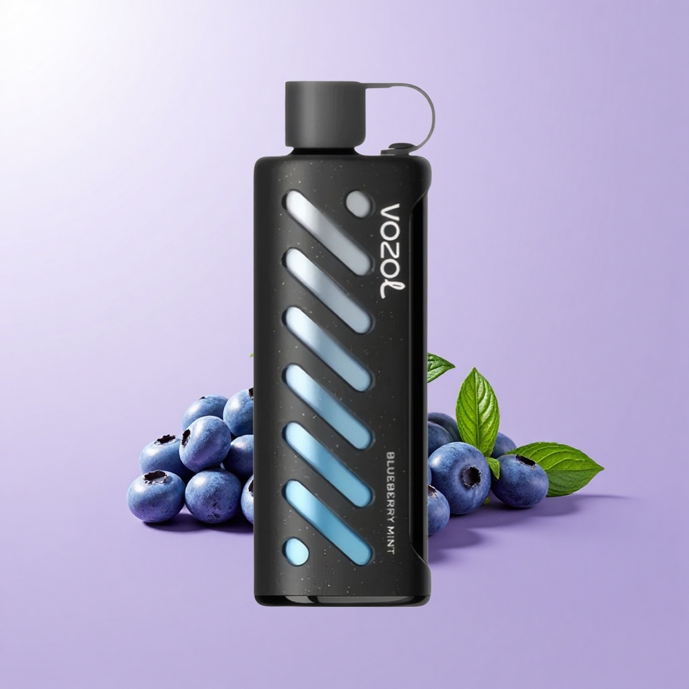 VOZOL Gear Shisha 25000 Tarikan Perisa Bluberry Pudina dengan 30 Perisa Lazat, Teknologi S.i.L.C, Dual Mesh Dual Modes, 1000mAh, Nikotin 5mg/ml