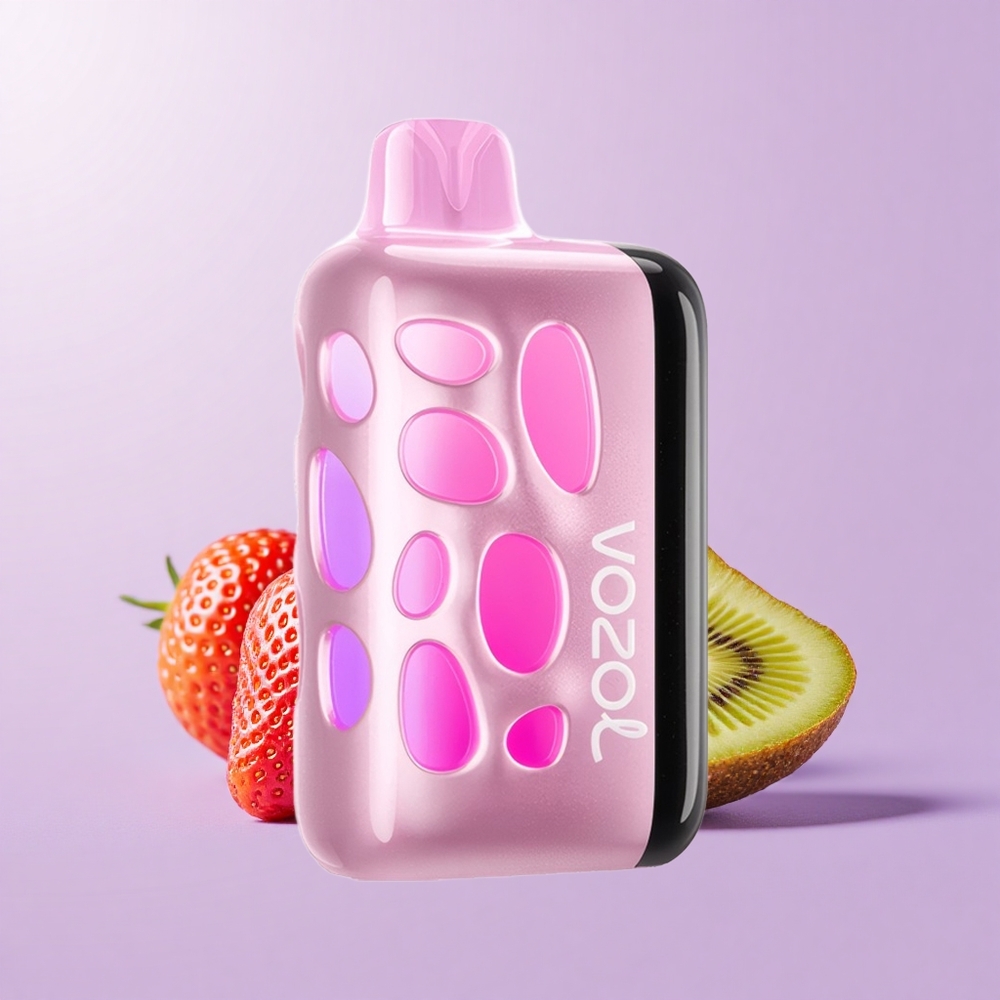 VOZOL RAVE 40000 Vape Pakai Buang Strawberry Kiwi 270 Darjah Reka Bentuk Bersinar Mod Parti Selari Rentak 20/50mg/ml Nikotin 1000mAh