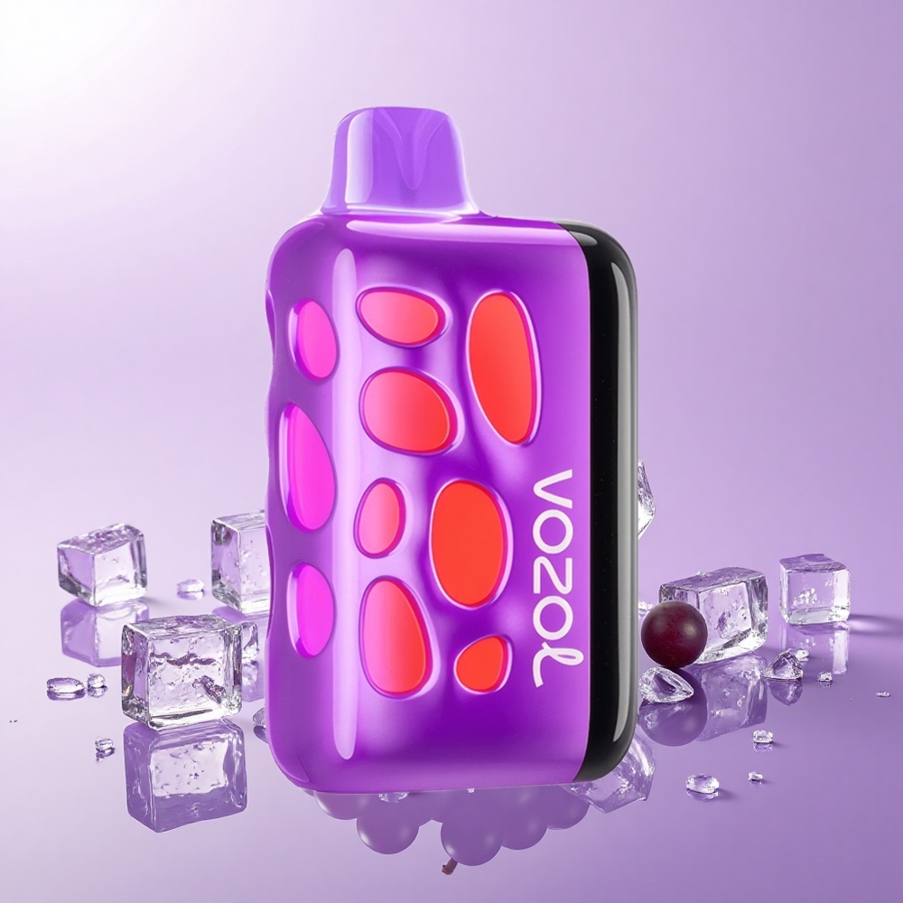 VOZOL RAVE 40000 Vape Sekali Pakai Anggur Ais Reka Bentuk Bersinar 270 Darjah Mod Parti Selaras Rentak Animasi Vaping Gerhana 20/50mg/ml Nikotin