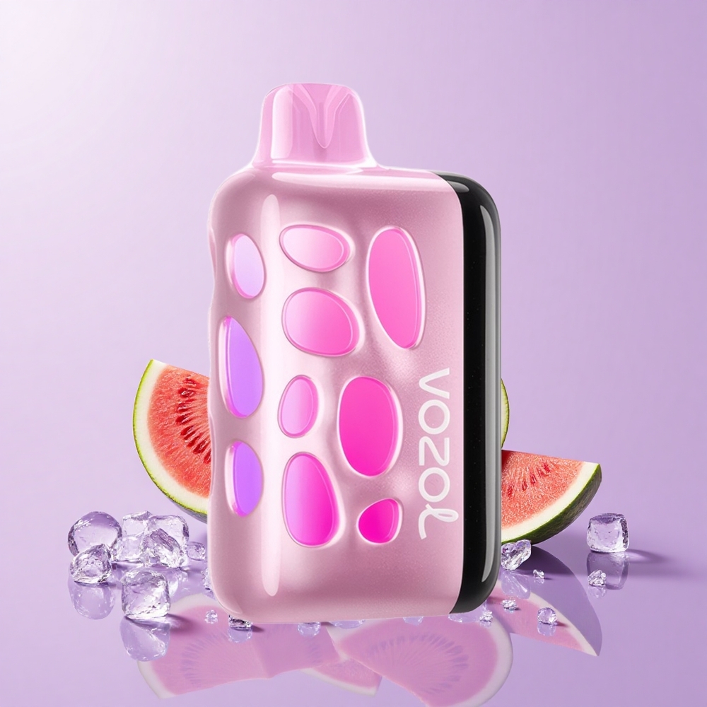 VOZOL RAVE 40000 Vape Sekali Pakai Tembikai Ais 270 Darjah Reka Bentuk Bersinar Mod Parti Selaras Rentak 20/50mg/ml Nikotin 1000mAh Kapasiti Bateri