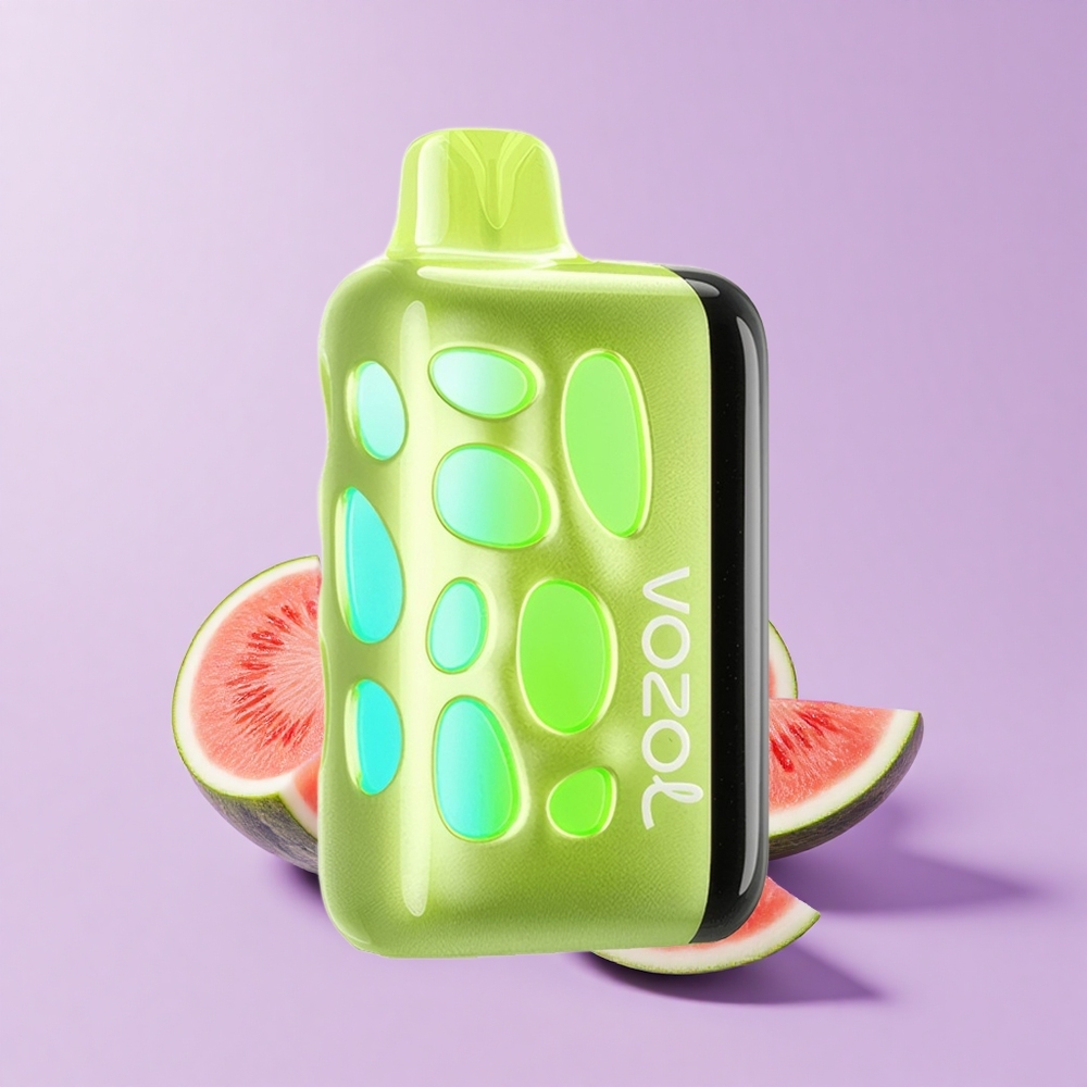 VOZOL RAVE 40000 Vape Sekali Pakai Tembikai Permen Karat 270 Darjah Reka Bentuk Bersinar Mod Parti Selari Rentak 20/50mg/ml Nikotin 1000mAh Kapasiti Bateri