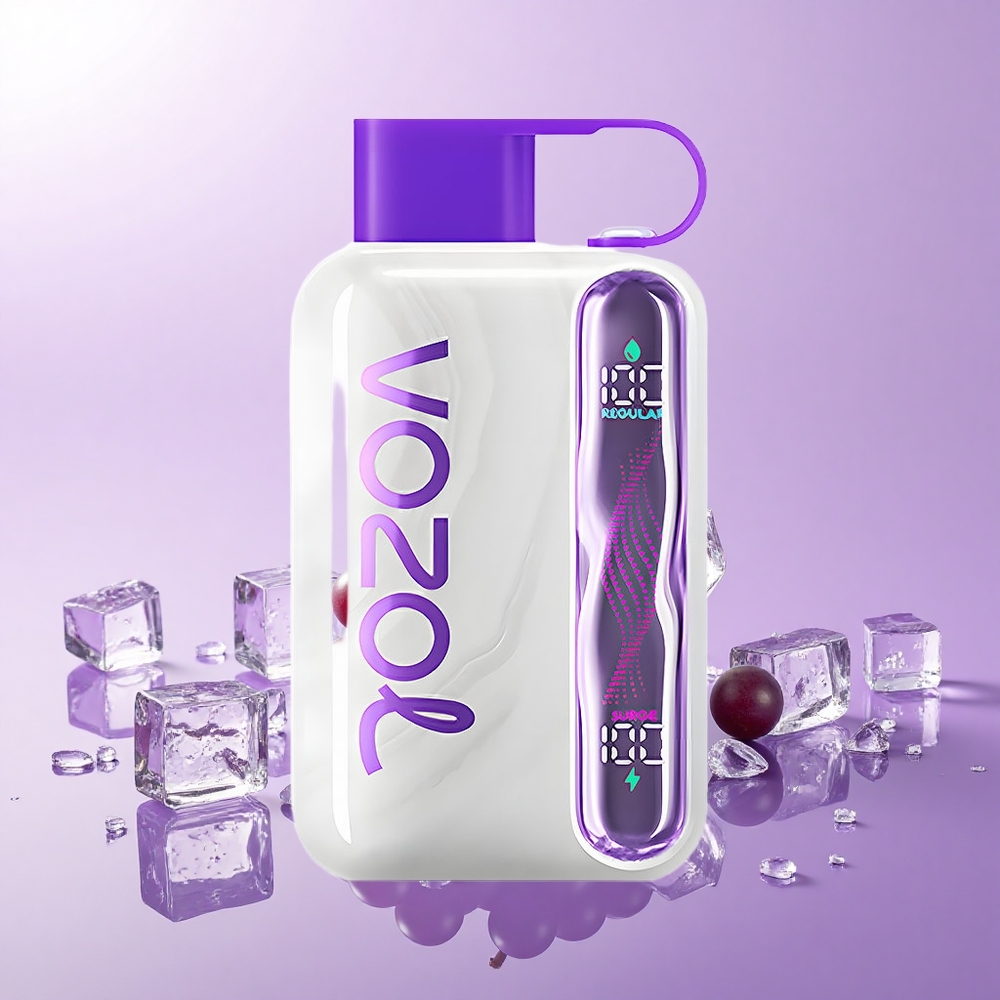 VOZOL STAR 40000 Hisap Vape Buah Anggur Ais Kapasiti Bateri 1000mAh Port Pengecasan Type-C Tahap Nikotin 20/50mg/ml