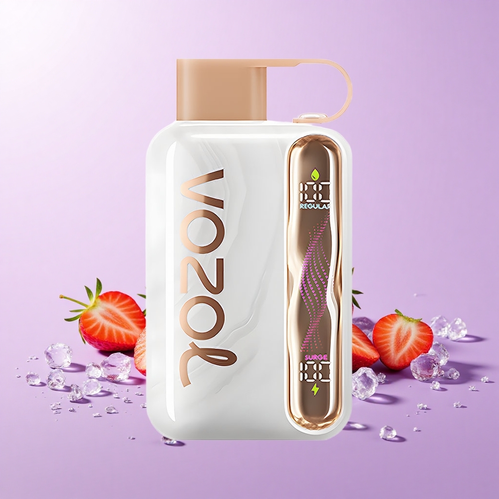 VOZOL STAR 40000 Hisap Vape Buah Strawberi Ais Kapasiti Bateri 1000mAh Port Pengecasan Type-C