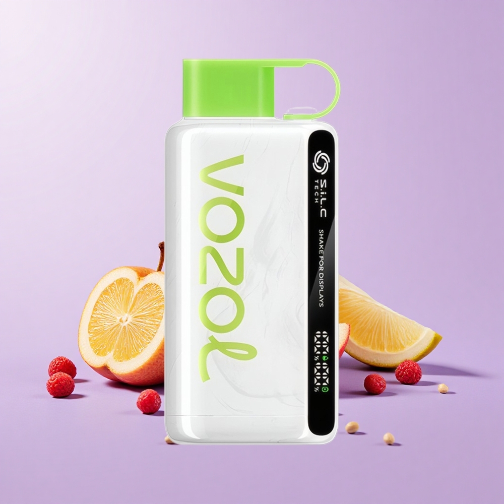 VOZOL STAR 9000/12000 Vape Pakai Buang Epal Masam Ais dengan Paparan Goncang, Teknologi S.i.L.C,Bateri 650mAh, Nikotin 0/20/50mg/ml