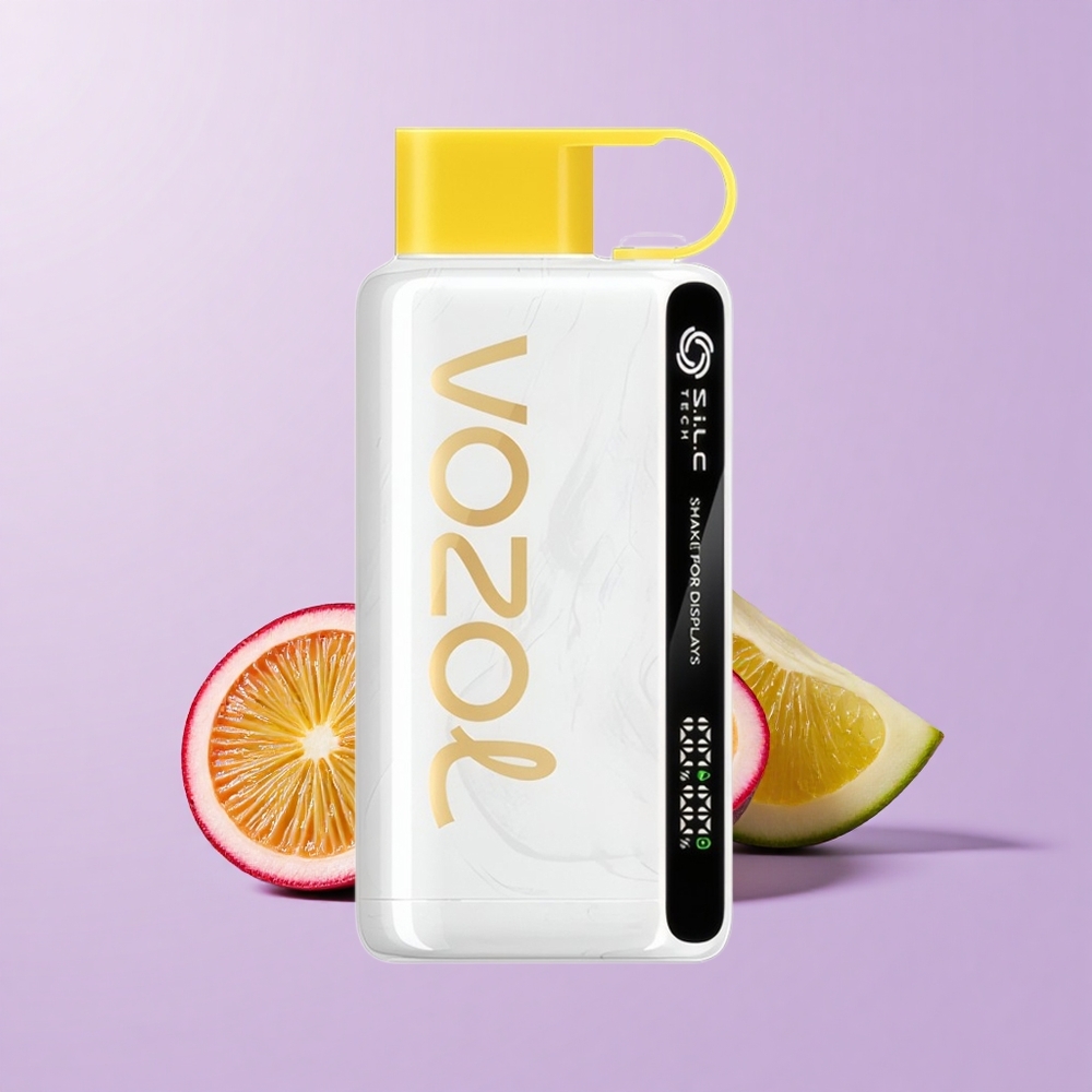 VOZOL STAR 9000/12000 Vape Pakai Buang Kiwi Markisa Jambu Batu Dengan Paparan Goncang, Teknologi S.i.L.C, Perlindungan Mulut