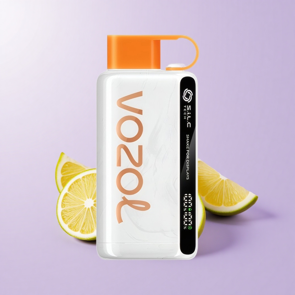 VOZOL STAR 9000/12000 Vape Pakai Buang Lemon Limau dengan Gegar untuk Paparan, Nikotin 0/20/50mg/ml, Sehingga 9000/12000 Hisapan
