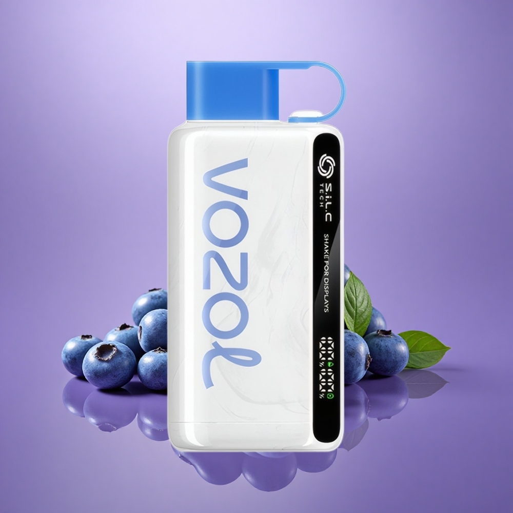 VOZOL STAR 9000/12000 Vape Sekali Pakai Ribut Biru Muda dengan Paparan Goncang, Teknologi S.i.L.C, Nikotin 0/20/50mg/ml, Sehingga 9000/12000 Puff