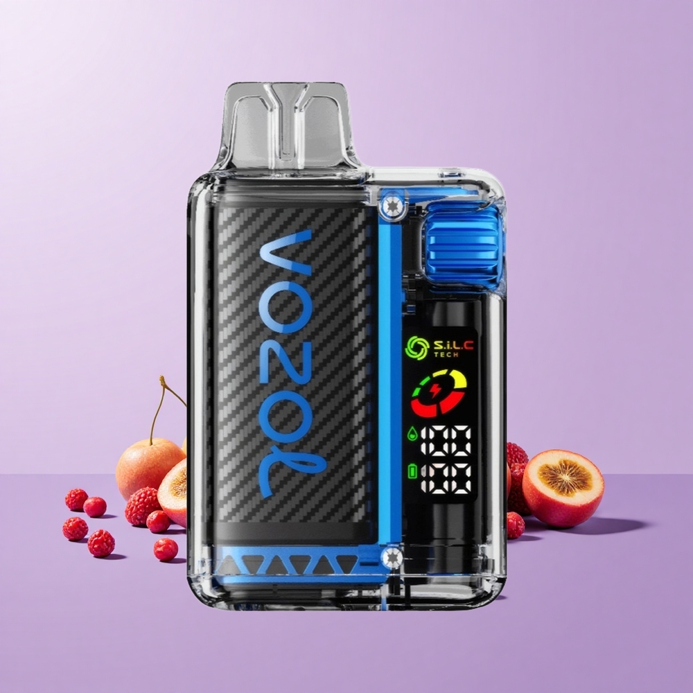 VOZOL Vista 20000 Hisap Bateri Dicasar 650mAh Skrin OLED Gegelung Dual Mesh S.i.L.C Tech Cip MCU 65% PCR Vzbull