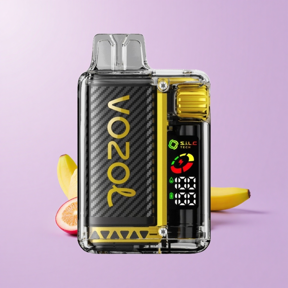 VOZOL Vista 20000 Tarik Naga Buah Pisang Ceri Bateri 650mAh Kekuatan Nikotin 2% Skrin OLED Gegelung S.i.L.C Tech