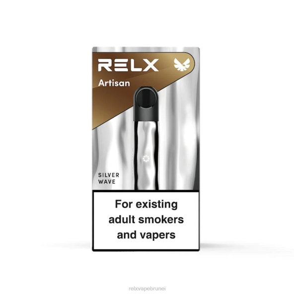 RELX Metal Artisan peranti gelombang perak XT8H65 - Relx Vape Flavour