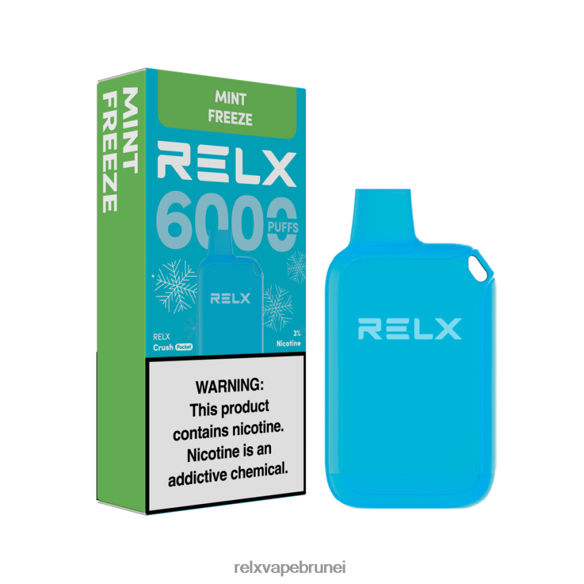 RELX Vape Flavour | beku pudina RELX Crush Pocket 6000 berais HHT0H212