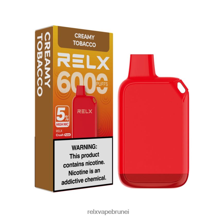 RELX Vape Flavour | tembakau berkrim RELX Crush Pocket 6000 5% nic tinggi HHT0H228